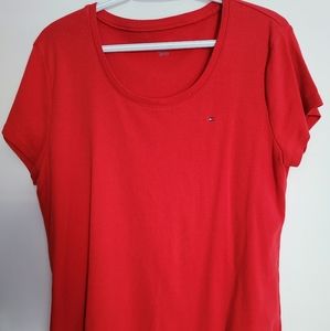 Tommy Hilfiger Scoop Tee XXL Red